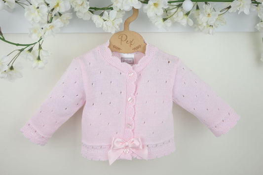 Miranda Baby Cardigan Pink - Daydream Babywear