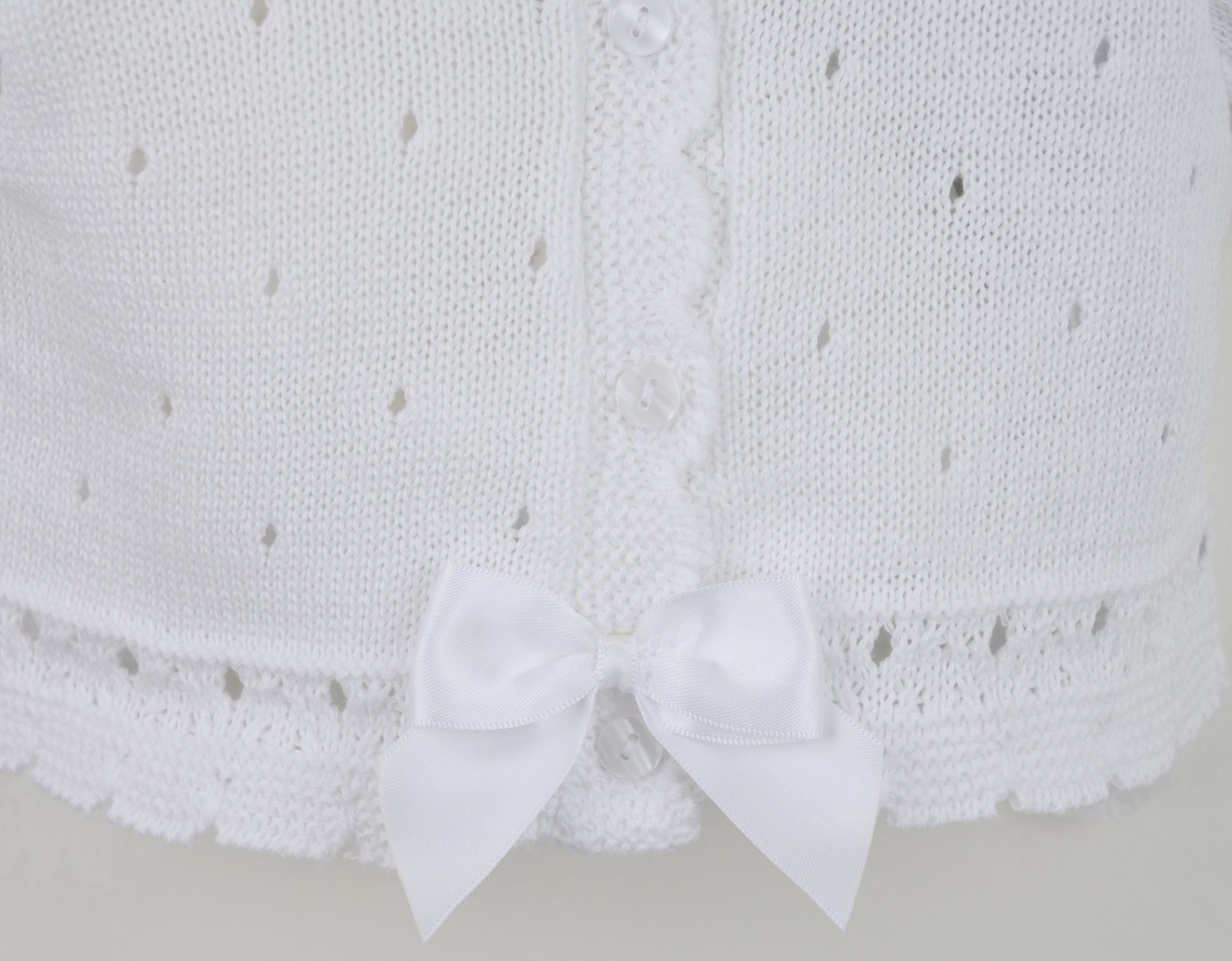 Miranda Baby Cardigan White - Daydream Babywear