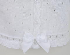 Miranda Baby Cardigan White - Daydream Babywear