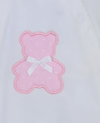Polka Teddy Baby Sleepsuit Pink - Daydream Babywear