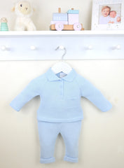 Oliver Polo Collar Suit Blue