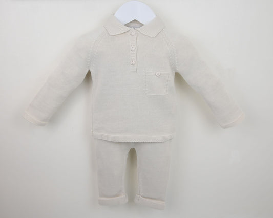 Oliver Polo Collar Suit Natural