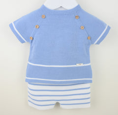 Casper Shorts Suit Dusky Blue
