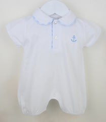 Cove Romper White/Blue