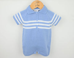 Mateo Romper Suit Dusky Blue