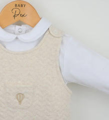 Pascal Dungaree Suit Natural/White