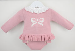 Bow Pants Suit Dusky Pink