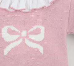 Bow Pants Suit Dusky Pink