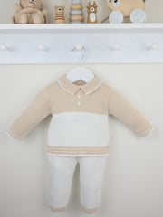 Parker Trouser Suit Natural/White
