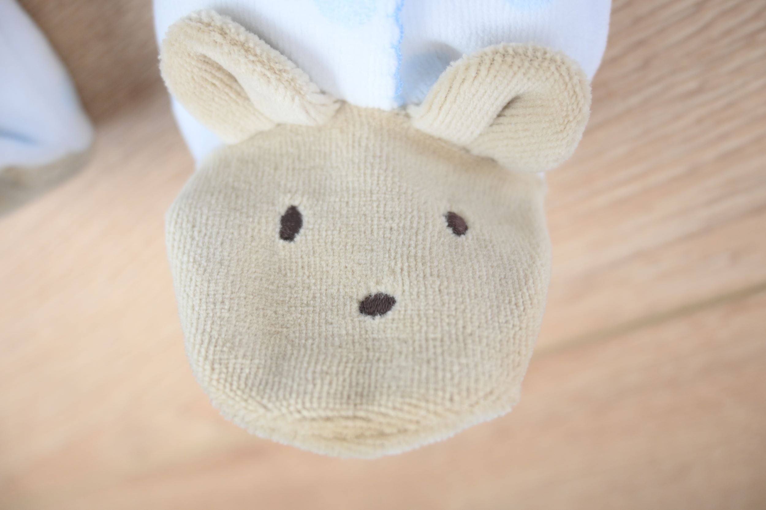 Teddy Spot Sleepsuit Blue/White - Daydream Babywear