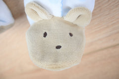 Teddy Spot Sleepsuit Blue/White - Daydream Babywear