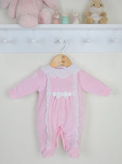Victoria Baby Sleepsuit Pink