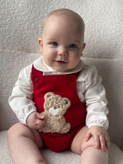 Boys Bear Outfit Red