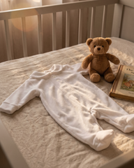 Classic Baby Sleepsuit White