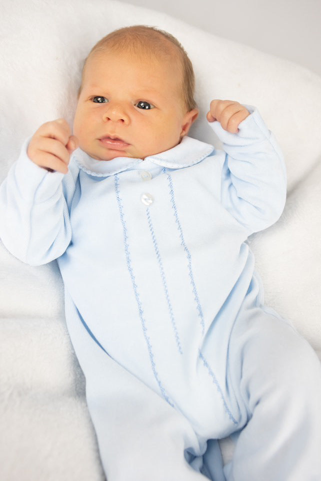 Classic Sleepsuit Blue - Daydream Babywear