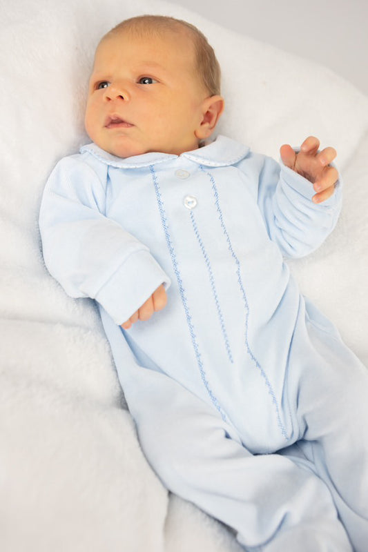 Classic Sleepsuit Blue - Daydream Babywear