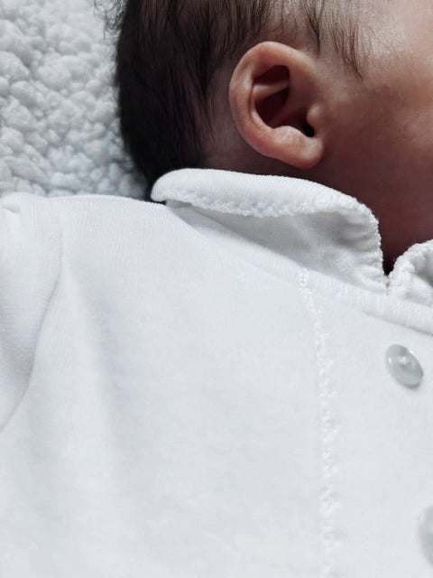Classic Baby Sleepsuit White - Daydream Babywear