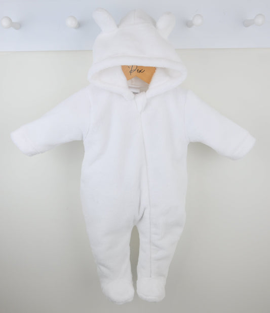 Snuggle Sleepsuit White