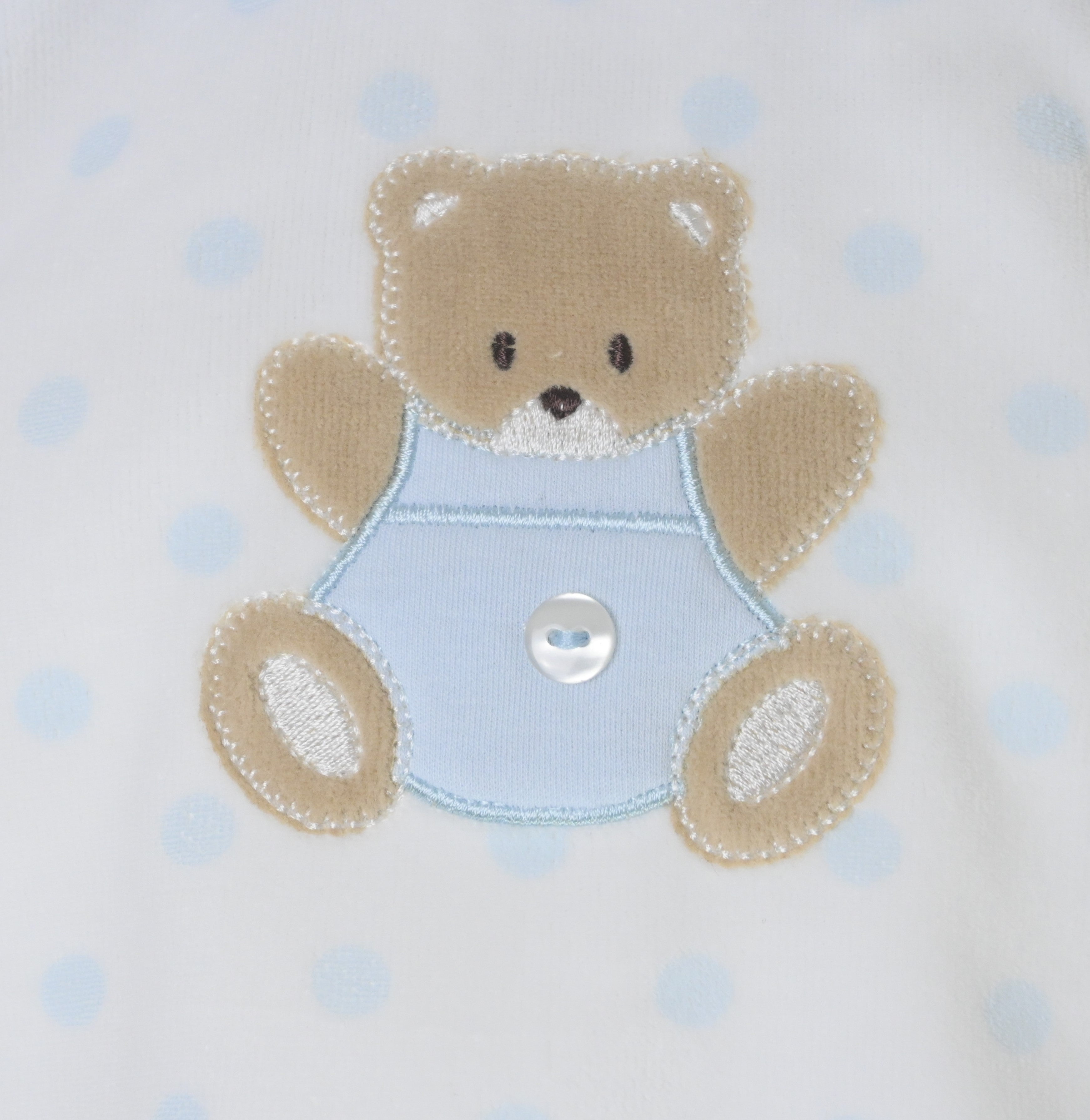 Teddy Spot Pyjamas Blue/White - Daydream Babywear