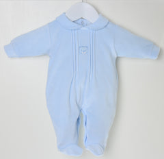 Bear Sleepsuit Blue - Daydream Babywear