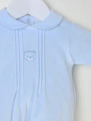 Bear Sleepsuit Blue - Daydream Babywear