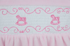 Rocking Horse Sleepsuit Pink