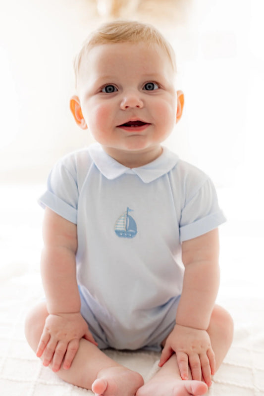 Ocean Baby Romper Blue