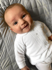 Classic Baby Pyjamas White