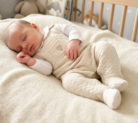 Pascal Dungaree Suit Natural/White