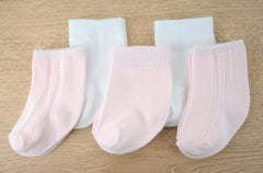 Baby Socks White/Pink 5 Pack