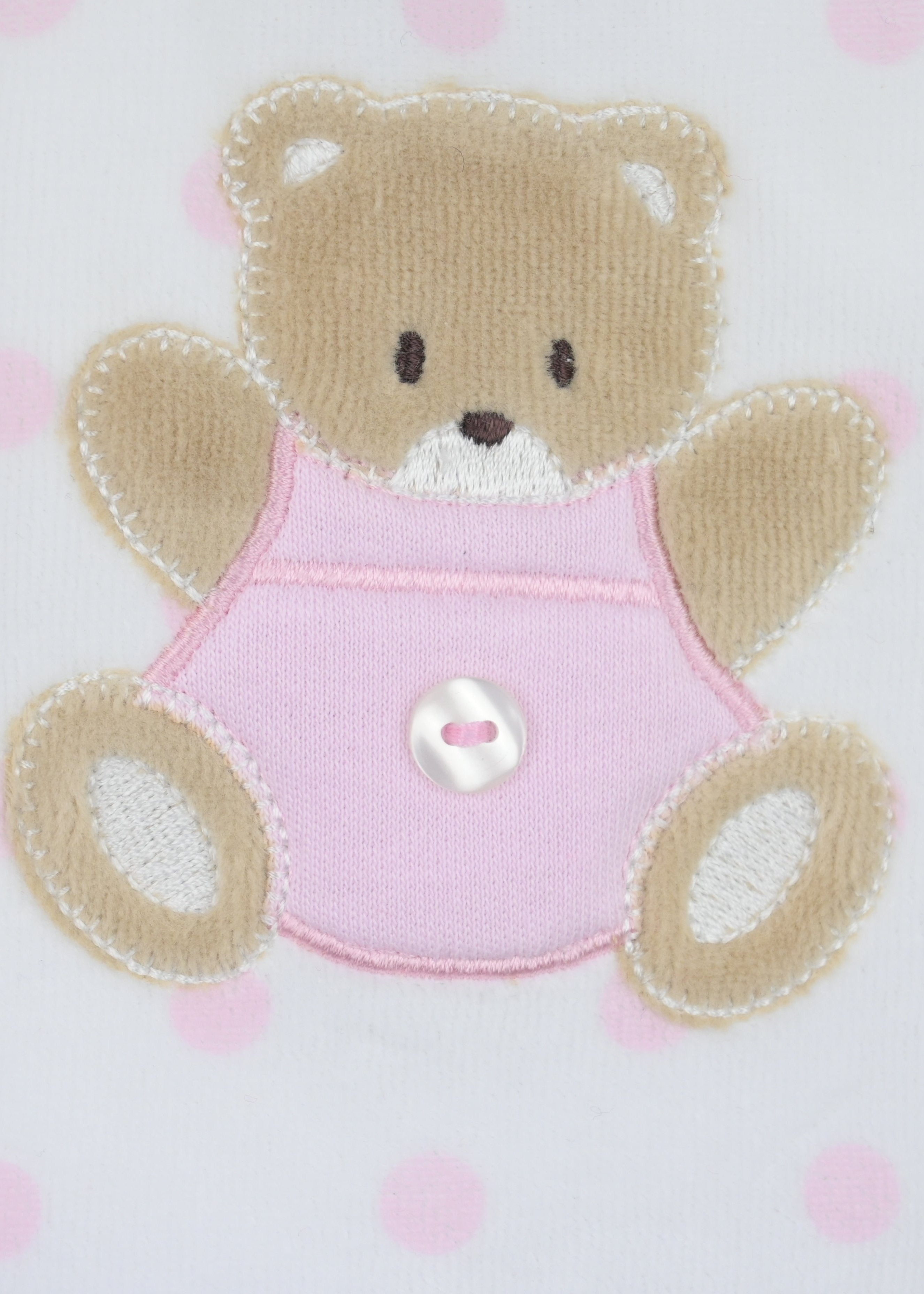 Teddy Spot Pyjamas Pink/White - Daydream Babywear
