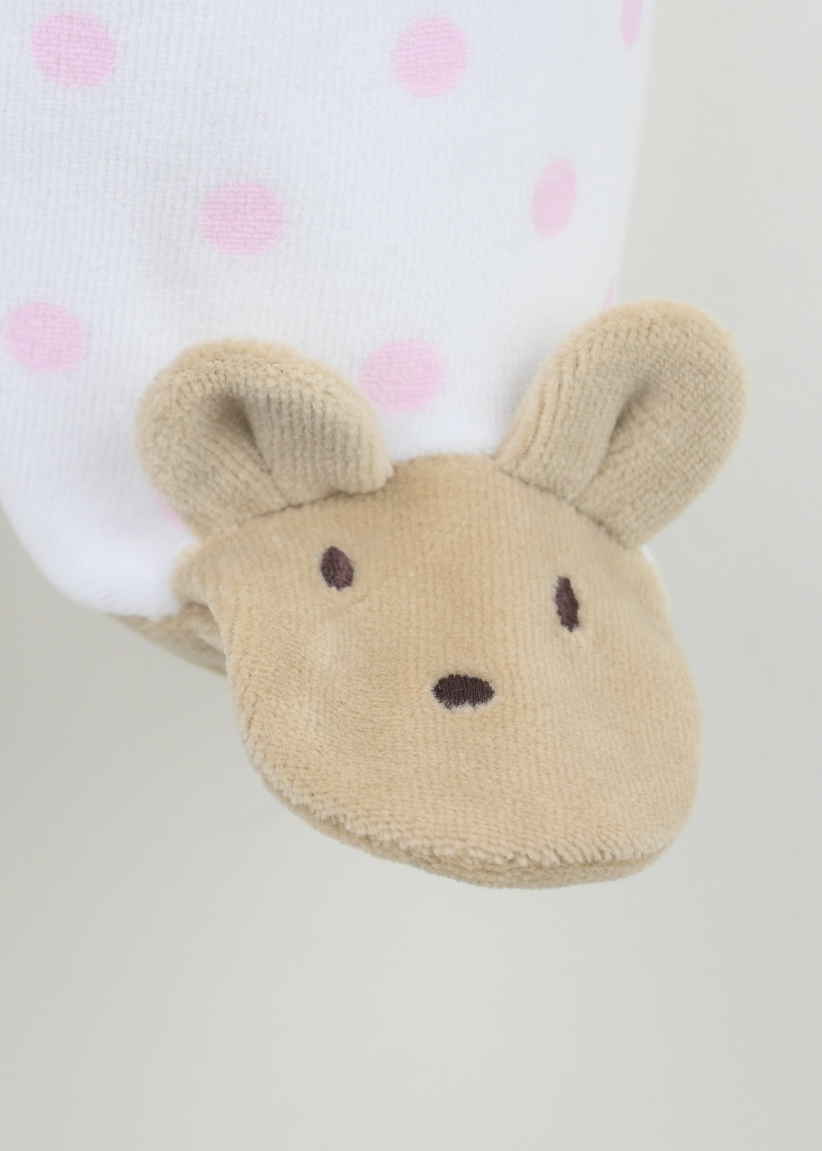 Teddy Spot Pyjamas Pink/White - Daydream Babywear