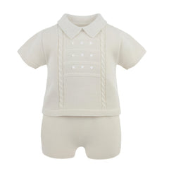 Thomas Shorts Suit Natural/White