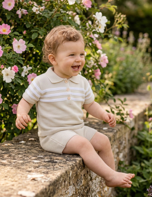 Mateo Shorts Suit Natural/White
