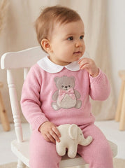 Girls Teddy Suit Dusky Pink
