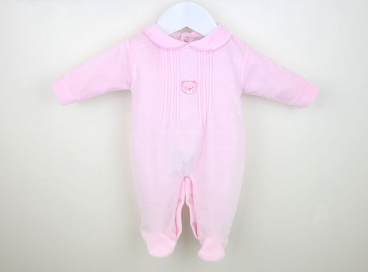 Bear Baby Sleepsuit Pink