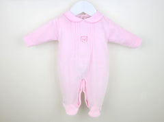 Bear Baby Sleepsuit Pink
