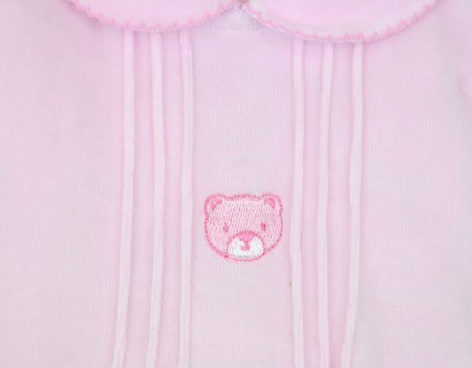 Bear Baby Sleepsuit Pink