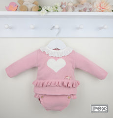 Heart Suit Dusky Pink
