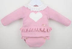 Heart Suit Dusky Pink
