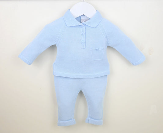 Oliver Polo Collar Suit Blue
