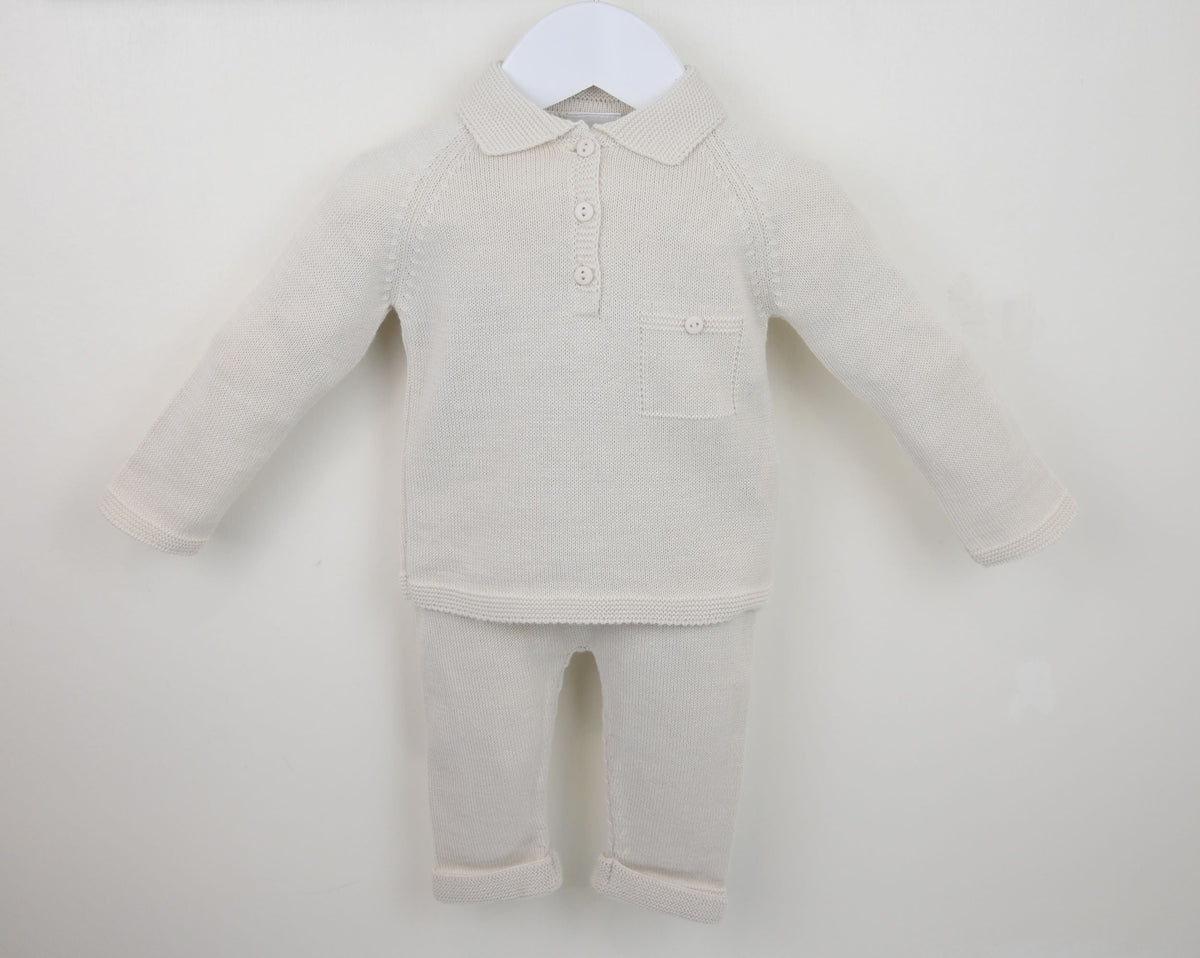 Oliver Polo Collar Suit Natural
