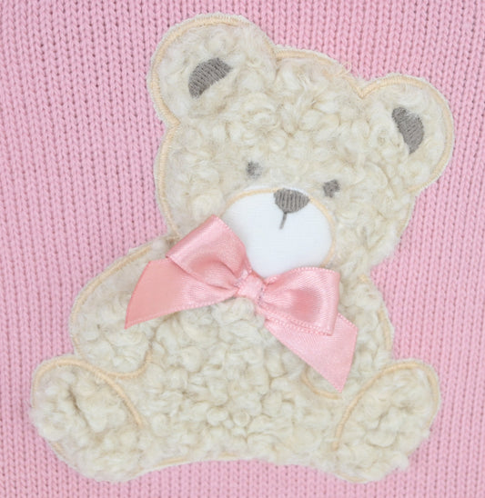 Girls Bear Outfit Dusky Pink
