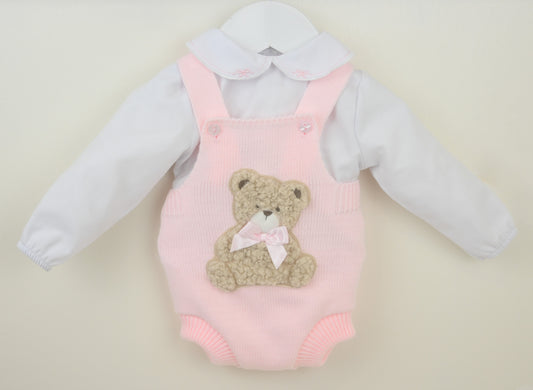 Girls Bear Outfit Pink