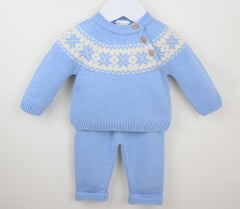 Blake Trouser Suit Dusky Blue