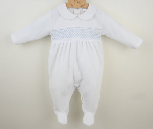 Albert Baby Sleepsuit White