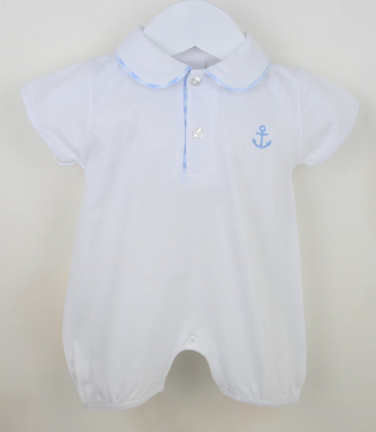 Cove Romper White/Blue