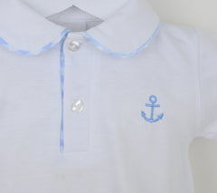Cove Romper White/Blue
