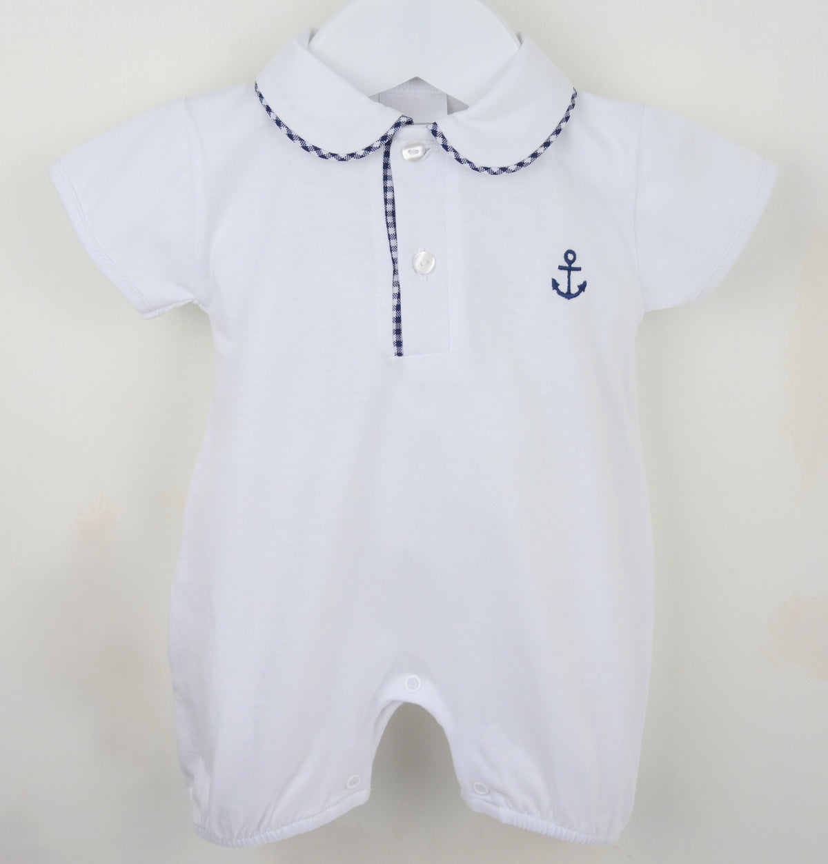 Cove Romper White/Navy