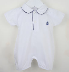 Cove Romper White/Navy